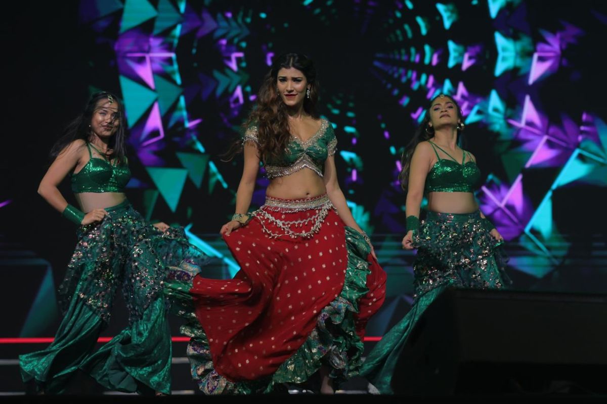 Bollywood dance performance on stage